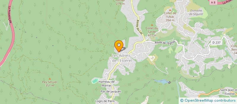 localisation de l'entreprise SCI LE SQUARE DES 3 V  LES ADRETS-DE-L'ESTEREL