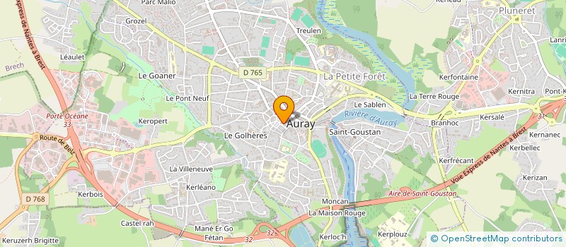 localisation de l'entreprise SCI LE STUDIO à AURAY
