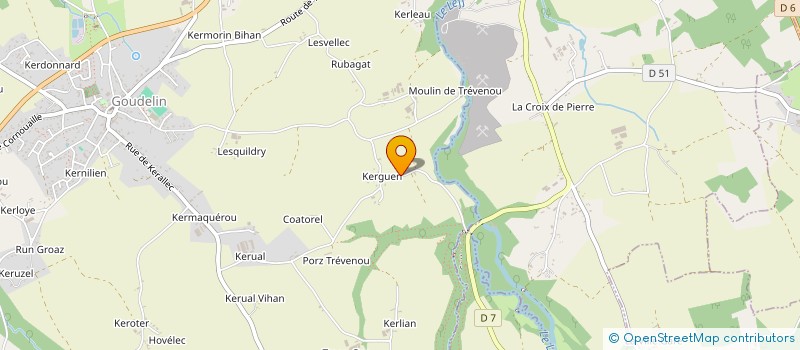 localisation de l'entreprise SCI LE SUD DE KERGUEN  GOUDELIN