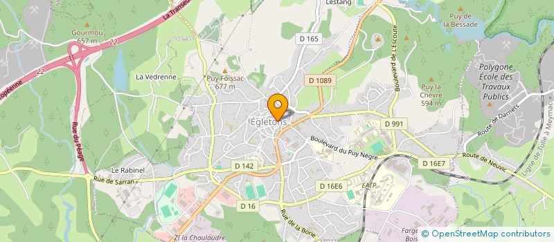 localisation de l'entreprise SCI LE TABELLION à EGLETONS
