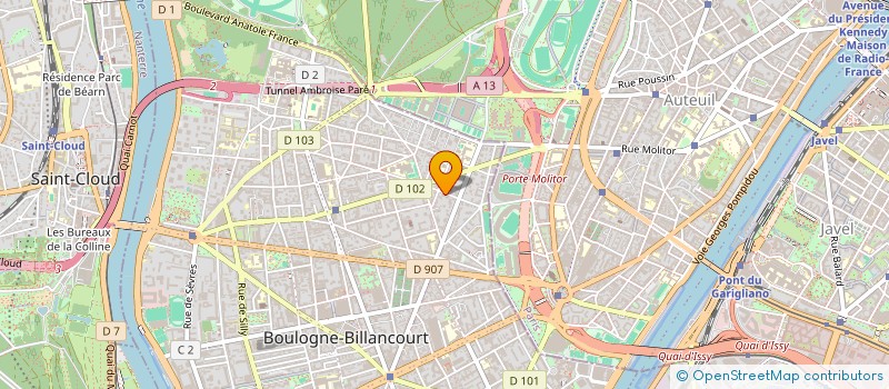 localisation de l'entreprise SCI LE TATRE à BOULOGNE-BILLANCOURT
