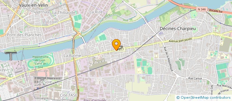 localisation de l'entreprise SCI LE TEMPLE  DECINES-CHARPIEU