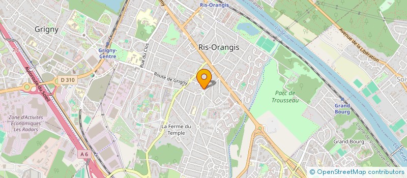 localisation de l'entreprise SCI LE TEMPLE IVESTISSEMENT à RIS-ORANGIS