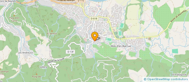 localisation de l'entreprise SCI LE TEMPS DE CERET  CERET