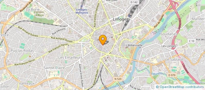 localisation de l'entreprise SCI LE TEMPS DES CERISES à LIMOGES