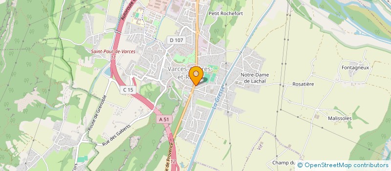 localisation de l'entreprise SCI LE TEMPS DES FLEURS à VARCES-ALLIERES-ET-RISSET