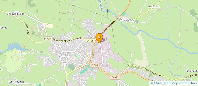 localisation de l'entreprise SCI LE TERMINAL à MAURIAC