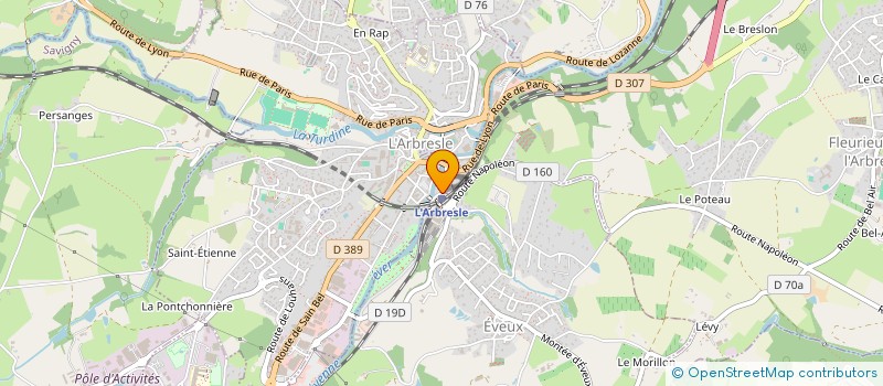 localisation de l'entreprise SCI LE TERMINUS  L'ARBRESLE