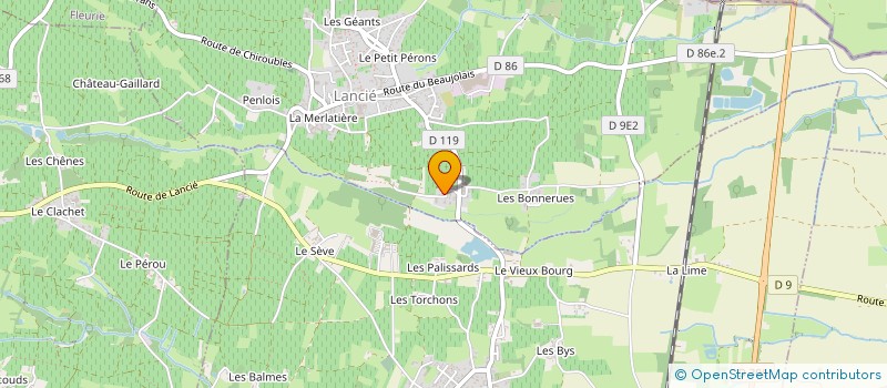 localisation de l'entreprise SCI LE TILLEUL  CORCELLES EN BEAUJOLAIS