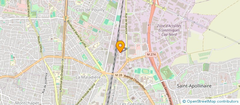 localisation de l'entreprise SCI LE TOURNESOL à DIJON