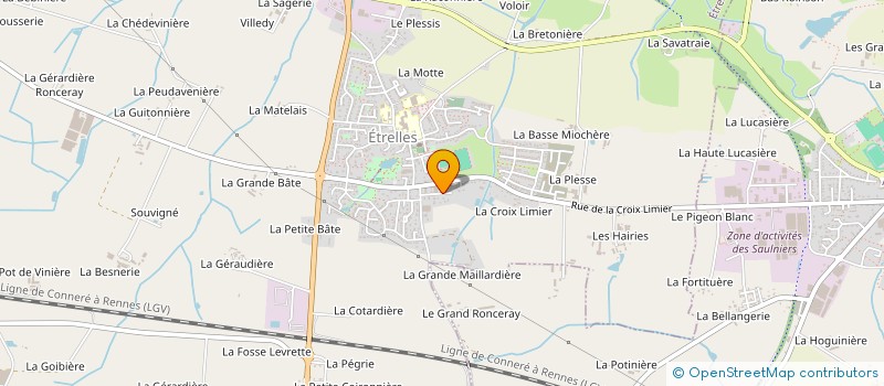 localisation de l'entreprise SCI LE TOURNIQUET  ETRELLES