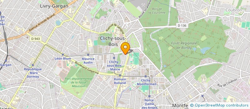 localisation de l'entreprise SCI LE TRAIT D'UNION à CLICHY-SOUS-BOIS