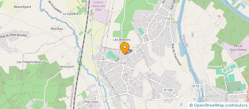 localisation de l'entreprise SCI LE TREILLAC à LINARS