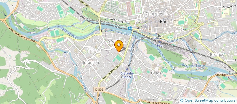 localisation de l'entreprise SCI LE TRIANGLE à PAU