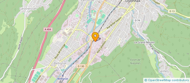 localisation de l'entreprise SCI LE TRIANGLE à OYONNAX