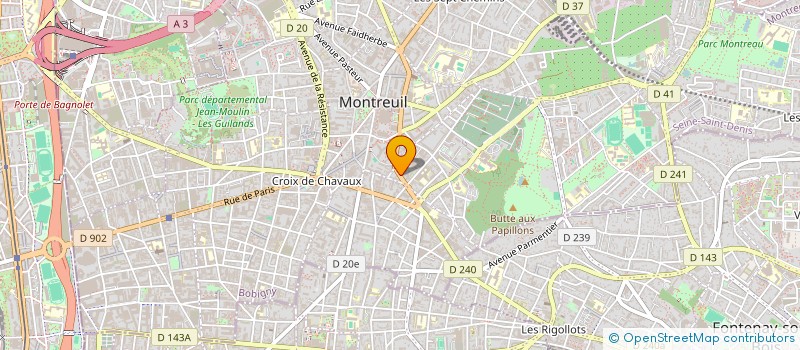 localisation de l'entreprise SCI LE TRIANGLE à MONTREUIL