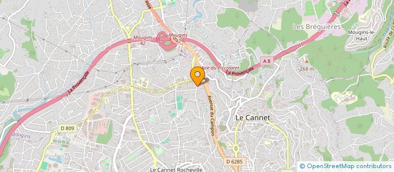 localisation de l'entreprise SCI LE TRIANGLE à LE CANNET