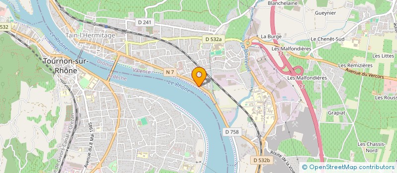 localisation de l'entreprise SCI LE TULIPIER  TAIN-L'HERMITAGE