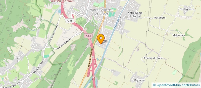 localisation de l'entreprise SCI LE VAL DES CIMES à VARCES-ALLIERES-ET-RISSET