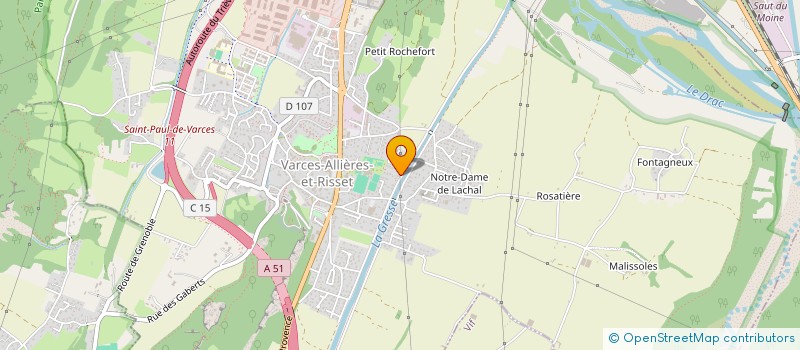 localisation de l'entreprise SCI LE VALEDON  VARCES-ALLIERES-ET-RISSET