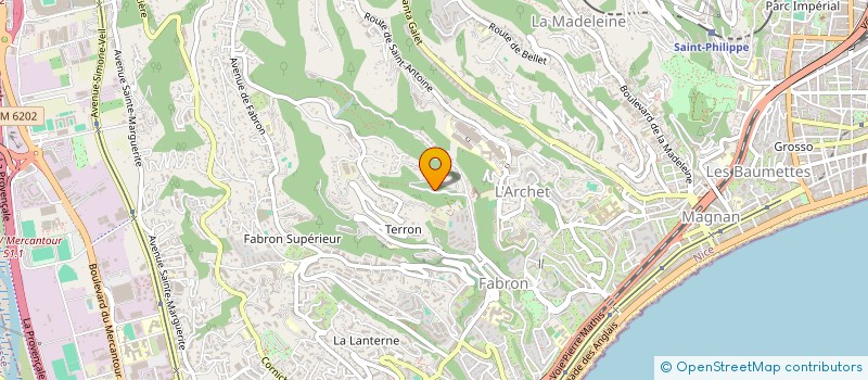 localisation de l'entreprise SCI LE VALLON à NICE