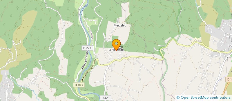 localisation de l'entreprise SCI LE VALLON  VINEZAC