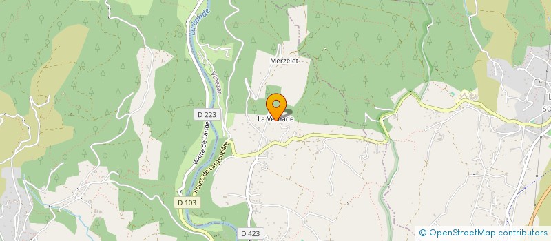 localisation de l'entreprise SCI LE VALLON BIS  VINEZAC