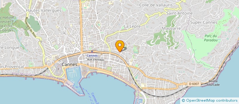 localisation de l'entreprise SCI LE VERDI à CANNES