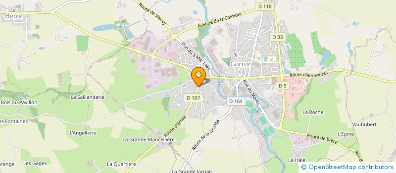 localisation de l'entreprise SCI LE VERGER  GORRON