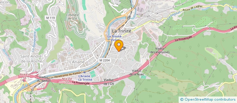 localisation de l'entreprise SCI LE VERSEAU 06 à LA TRINITE