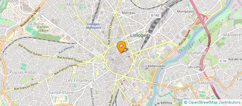 localisation de l'entreprise SCI LE VERT LOGIS à LIMOGES