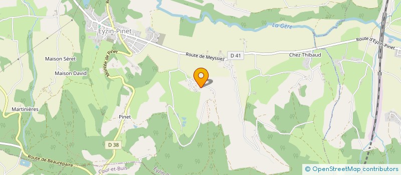 localisation de l'entreprise SCI LE VERT VILLAGE  EYZIN-PINET