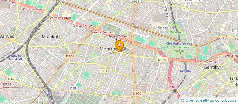 localisation de l'entreprise SCI LE VIEUX CHENE  MONTROUGE