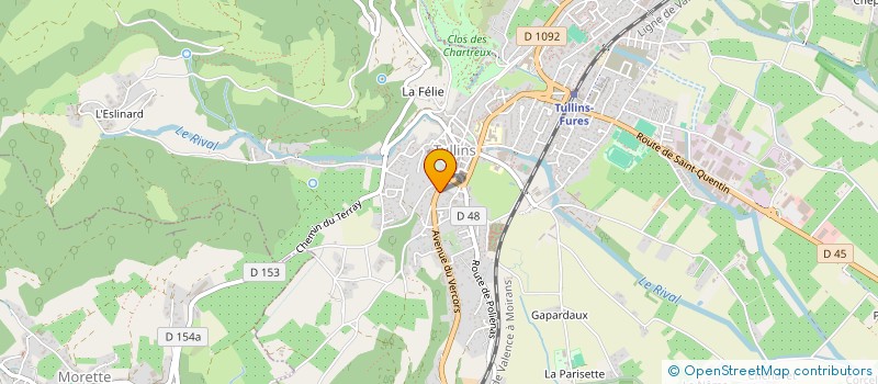 localisation de l'entreprise SCI LE VIEUX FAUBOURG  TULLINS