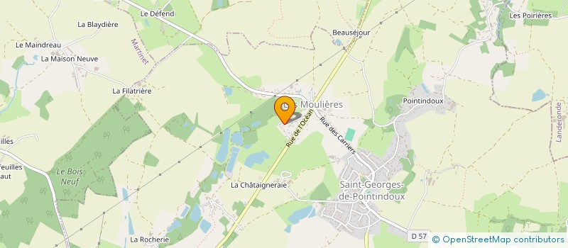 localisation de l'entreprise SCI LE VIEUX MOULIN  SAINT-GEORGES-DE-POINTINDOUX