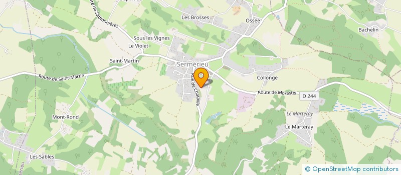 localisation de l'entreprise SCI LE VILLAGE  SERMERIEU