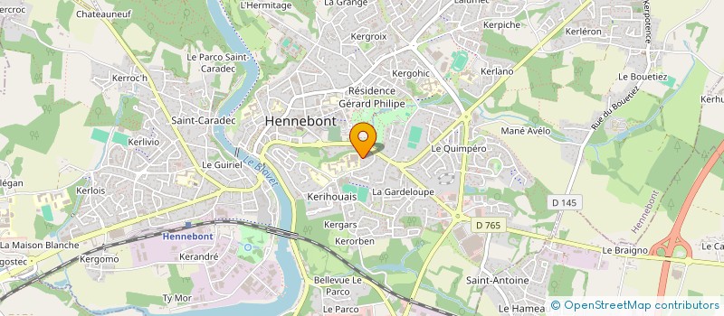 localisation de l'entreprise SCI LE VIRGILIER  HENNEBONT