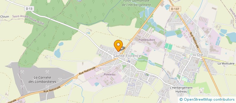 localisation de l'entreprise SCI LE VIVIER à SAINTE-FLORENCE