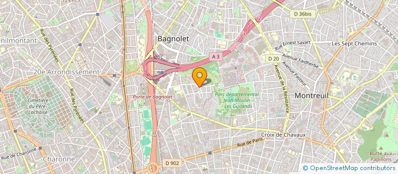localisation de l'entreprise SCI LE VIVIER à BAGNOLET