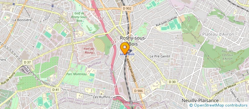 localisation de l'entreprise SCI LEA à ROSNY-SOUS-BOIS