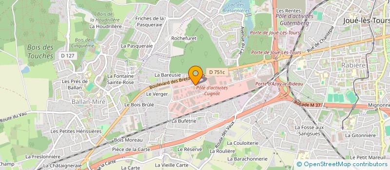localisation de l'entreprise SCI LEALEX IMMOBILIER CHATAIGNERAIE à JOUE-LES-TOURS