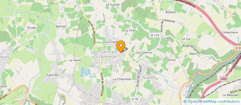 localisation de l'entreprise SCI LEANNE  LENTILLY