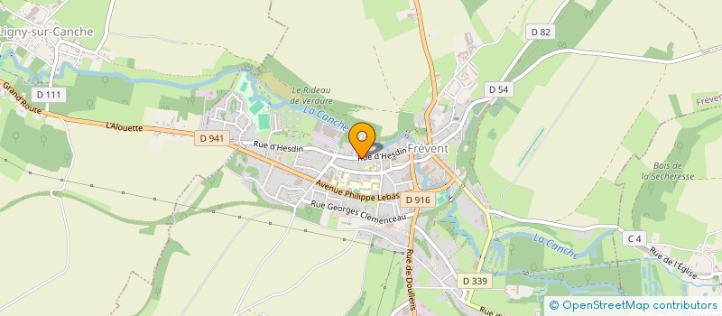 localisation de l'entreprise SCI LEBAS  FREVENT