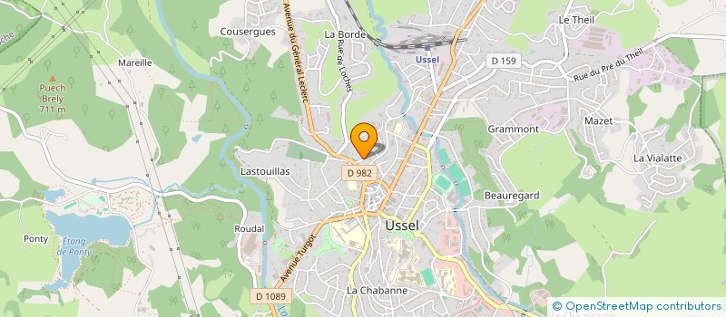 localisation de l'entreprise SCI LEBECH à USSEL