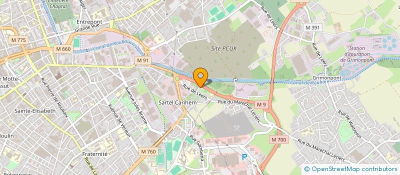 localisation de l'entreprise SCI LEBEL LOCAL  ROUBAIX