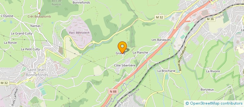 localisation de l'entreprise SCI LEBELE  SAINT-JEAN-BONNEFONDS