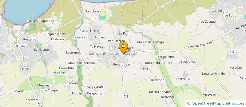 localisation de l'entreprise SCI LEBIHANWEB  LAMPAUL-PLOUDALMEZEAU