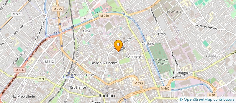 localisation de l'entreprise SCI LEBON  ROUBAIX