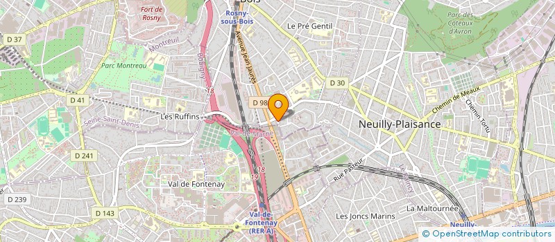 localisation de l'entreprise SCI LEBON à ROSNY-SOUS-BOIS