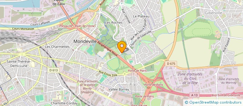 localisation de l'entreprise SCI LEBRASSEUR GJL à MONDEVILLE